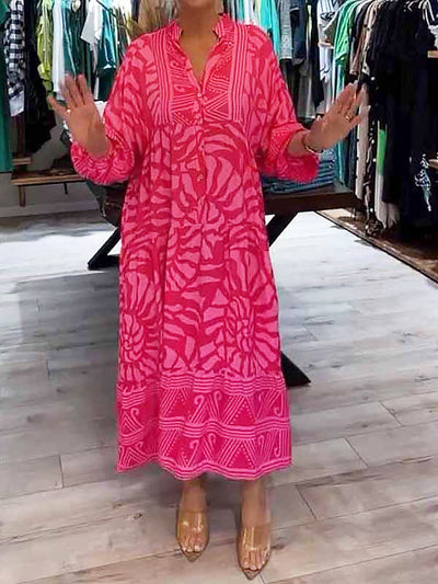 Mira | Robe imprimée avec décolleté en V (Presque épuisée)
