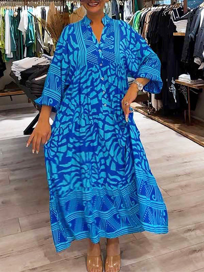 Mira | Robe imprimée avec décolleté en V (Presque épuisée)