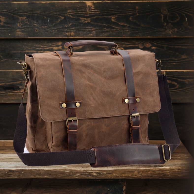 Sac Messenger en Toile & Cuir | BRUGES