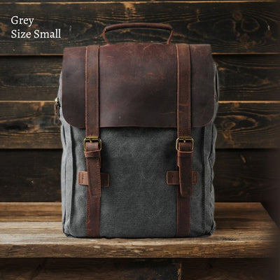 Harlan | Sac d'école en toile et cuir