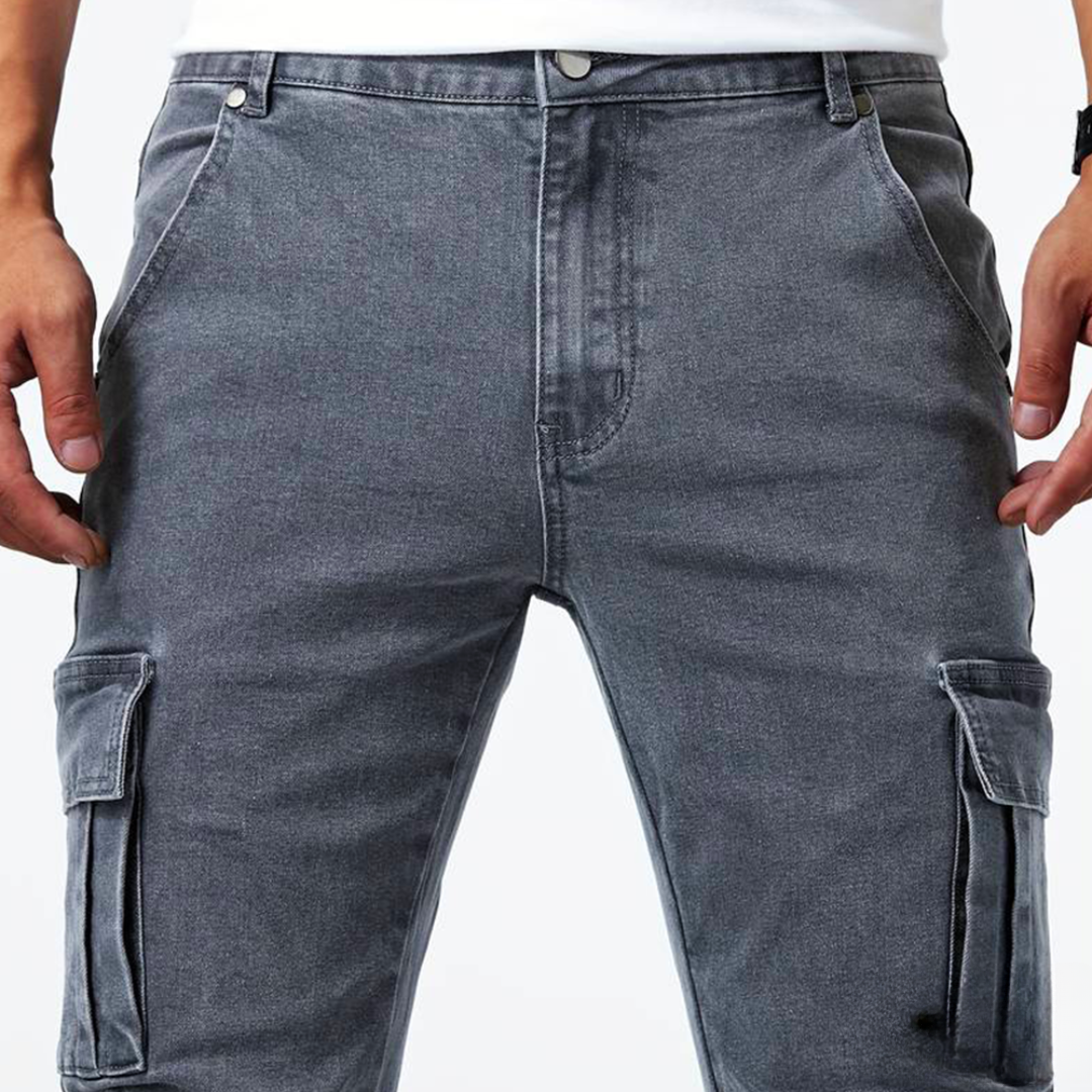 Pierre - Pantalon Cargo en Tissu Extensible