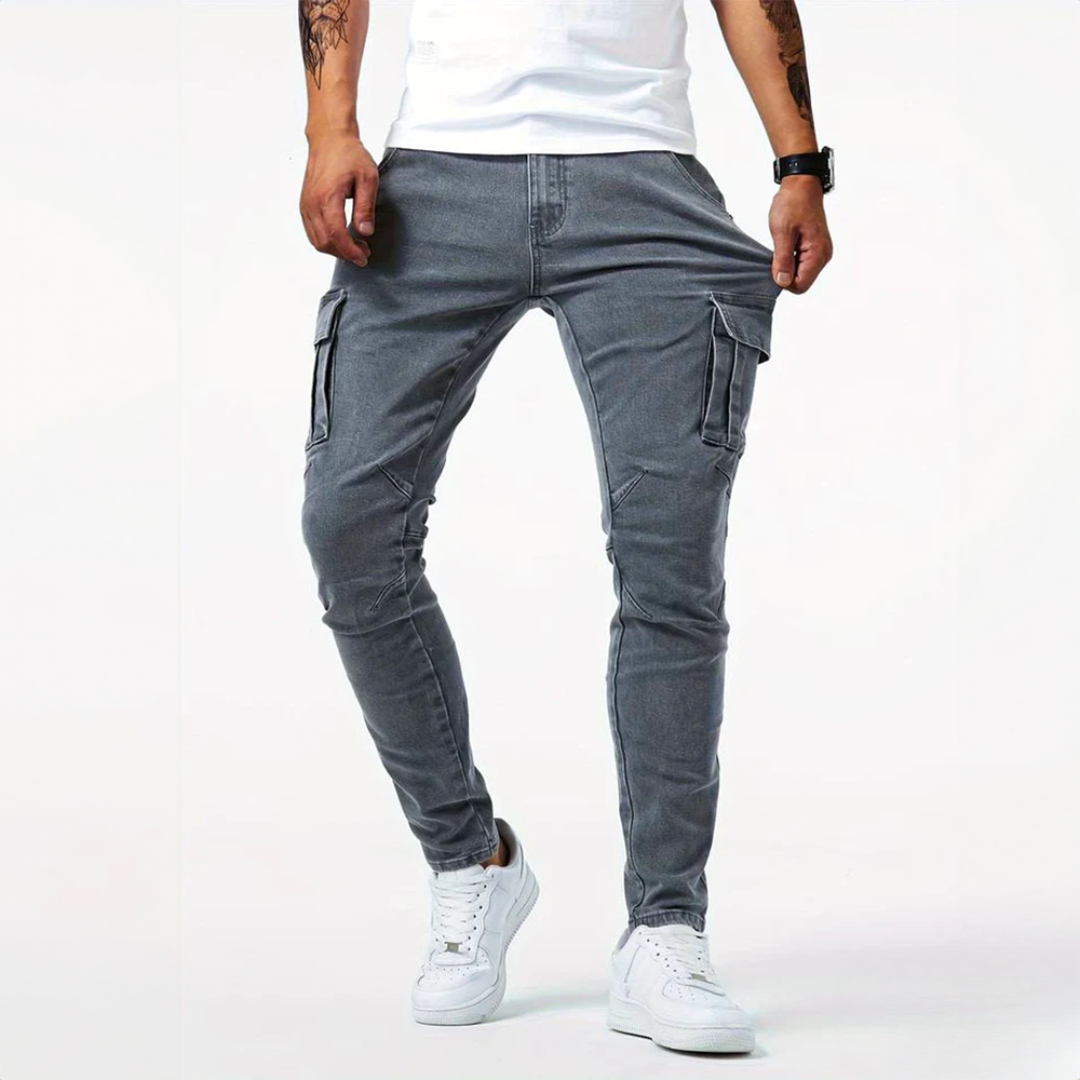 Pierre - Pantalon Cargo en Tissu Extensible