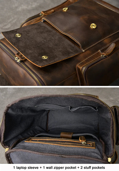 Carver | Sac à dos en cuir Crazy Horse
