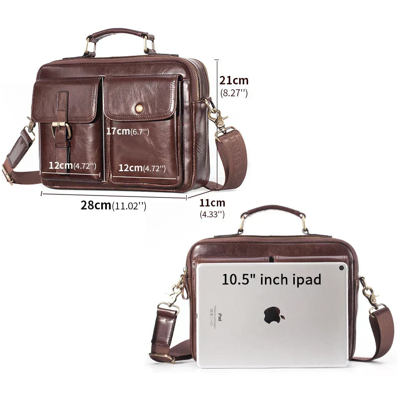 Cullen | Sac Messenger en Cuir Véritable pour Hommes