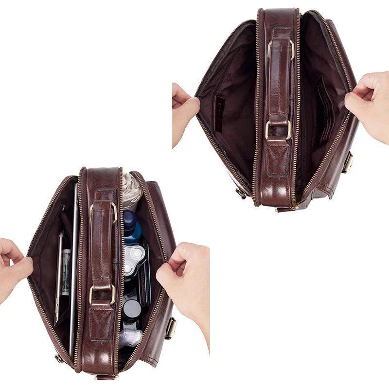 Cullen | Sac Messenger en Cuir Véritable pour Hommes