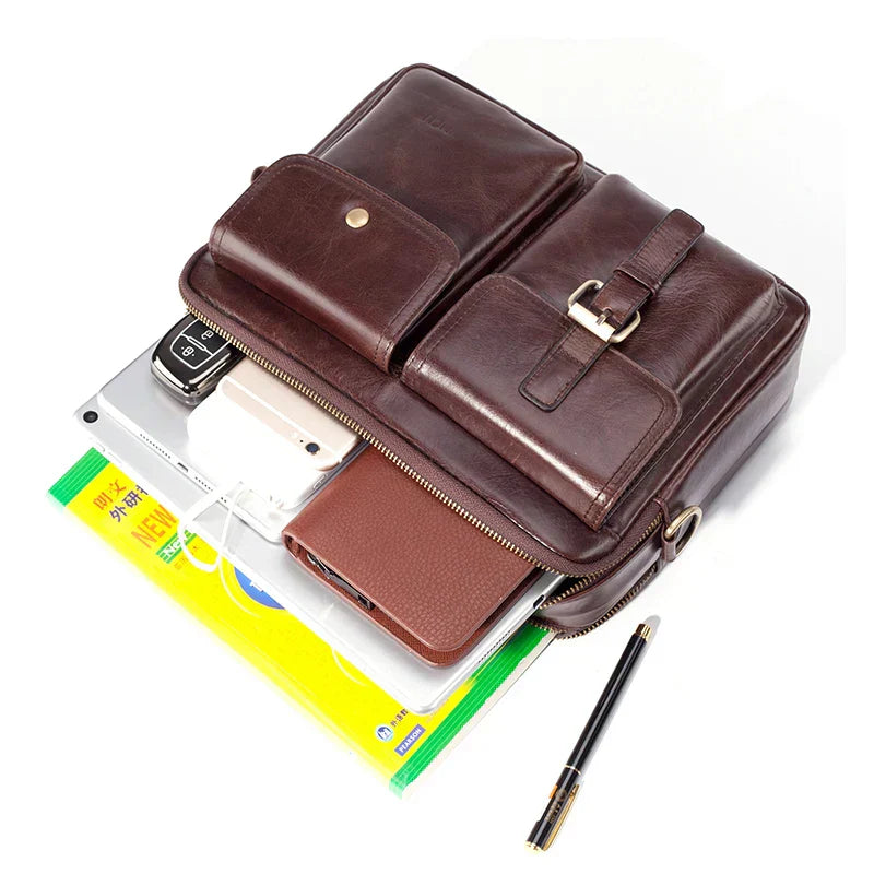 Cullen | Sac Messenger en Cuir Véritable pour Hommes