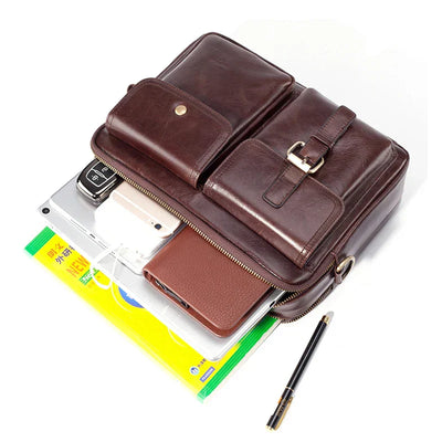 Cullen | Sac Messenger en Cuir Véritable pour Hommes