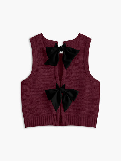 Bow Front Sweater Vest