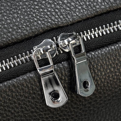 Sac de Voyage en Cuir Noir | CHARLEROI