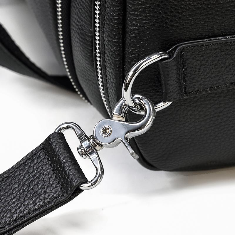 Sac de Voyage en Cuir Noir | CHARLEROI
