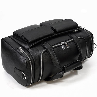 Sac de Voyage en Cuir Noir | CHARLEROI