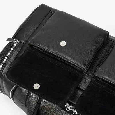 Sac de Voyage en Cuir Noir | CHARLEROI