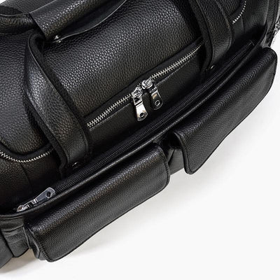 Sac de Voyage en Cuir Noir | CHARLEROI