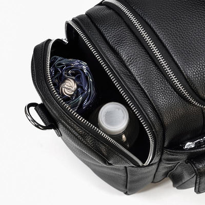 Sac de Voyage en Cuir Noir | CHARLEROI