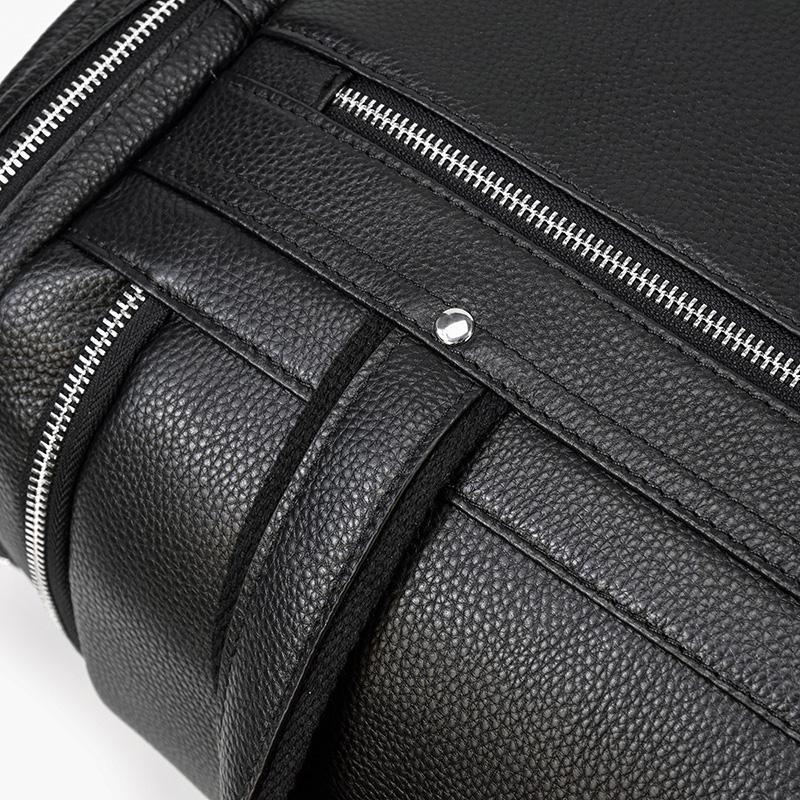 Sac de Voyage en Cuir Noir | CHARLEROI