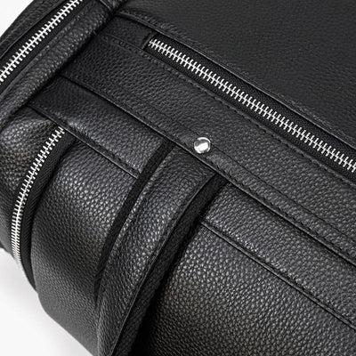Sac de Voyage en Cuir Noir | CHARLEROI