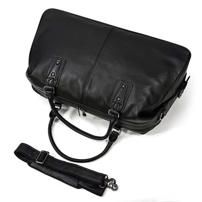 Sac de Voyage en Cuir Noir | AALBORG