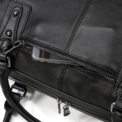 Sac de Voyage en Cuir Noir | AALBORG