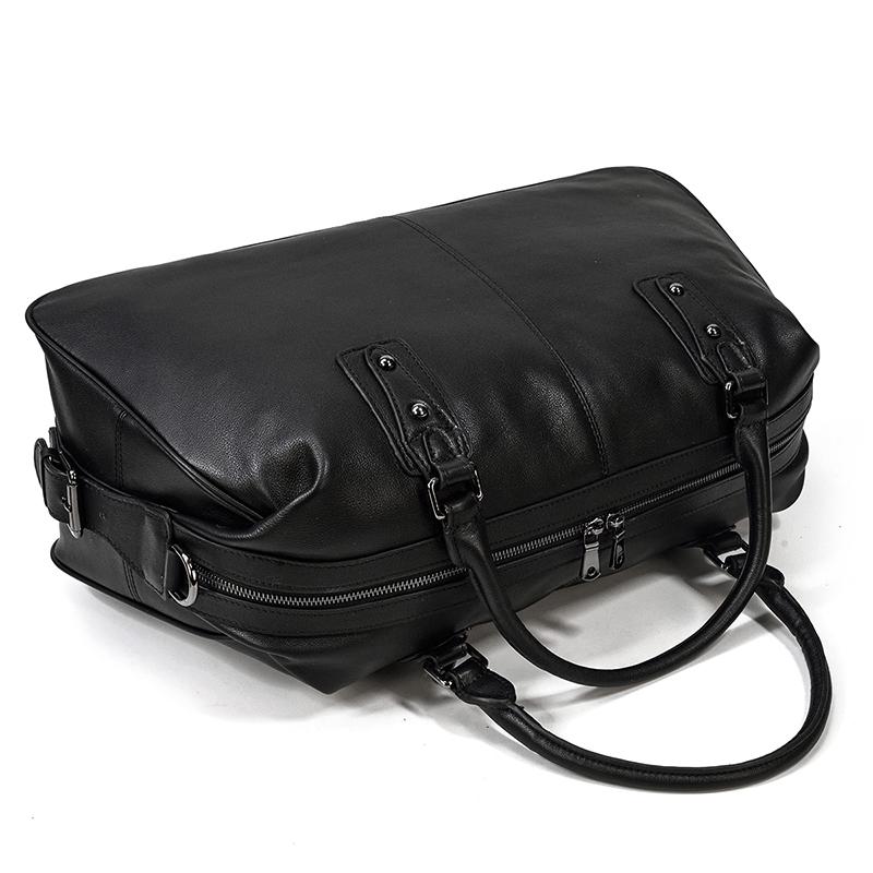 Sac de Voyage en Cuir Noir | AALBORG