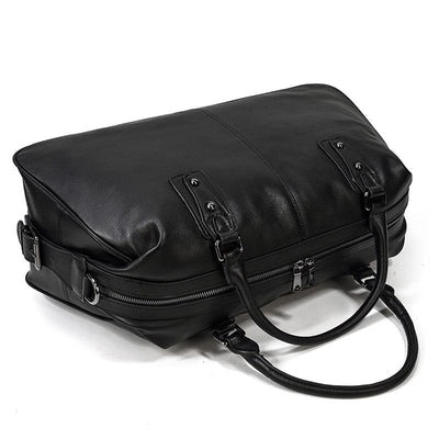 Sac de Voyage en Cuir Noir | AALBORG