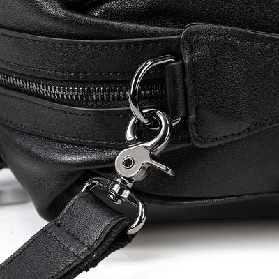 Sac de Voyage en Cuir Noir | AALBORG