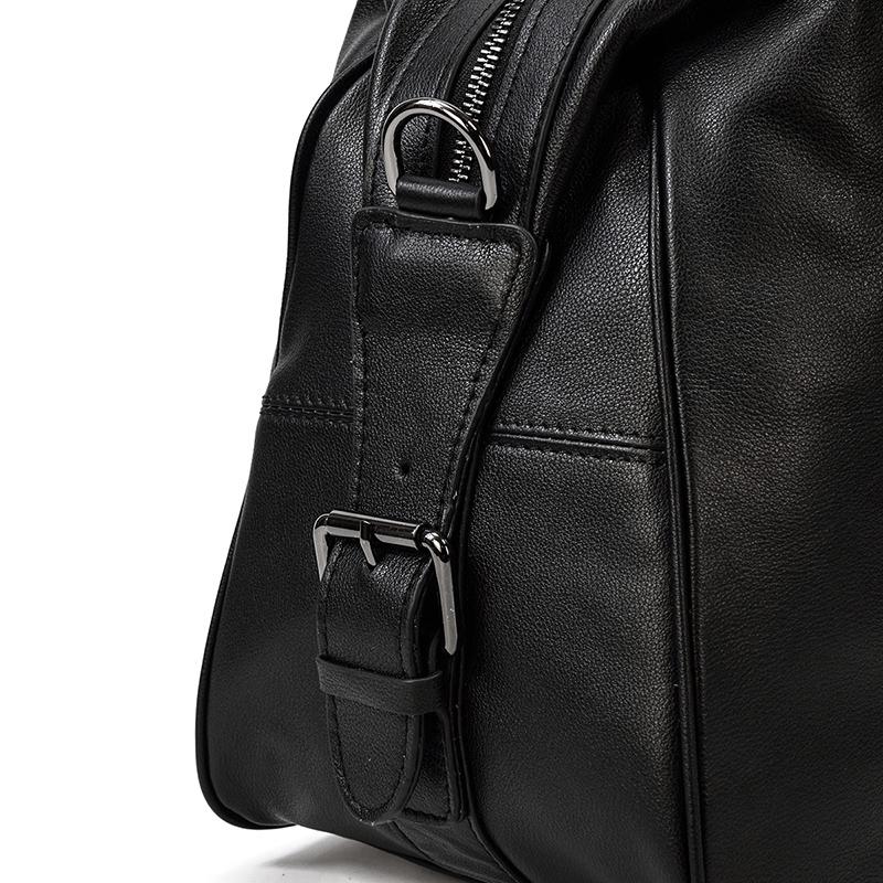 Sac de Voyage en Cuir Noir | AALBORG