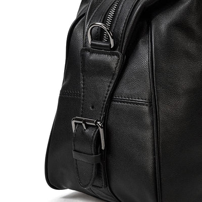 Sac de Voyage en Cuir Noir | AALBORG