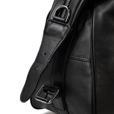 Sac de Voyage en Cuir Noir | AALBORG