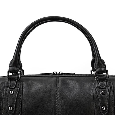 Sac de Voyage en Cuir Noir | AALBORG