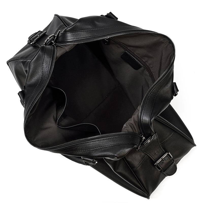 Sac de Voyage en Cuir Noir | AALBORG