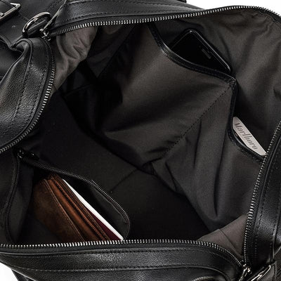 Sac de Voyage en Cuir Noir | AALBORG