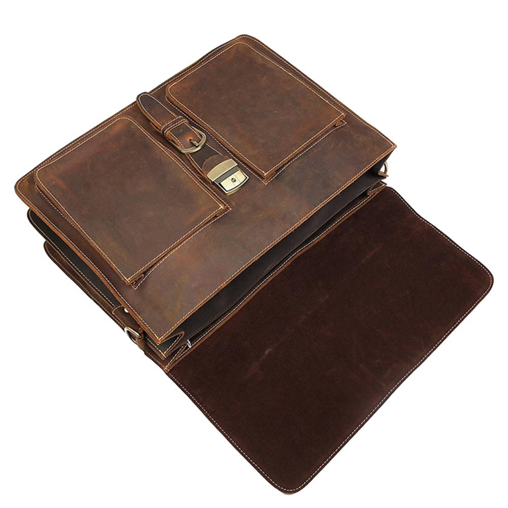 Sac à Bandoulière en Cuir Marron | COLMAR