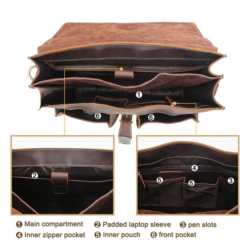 Sac à Bandoulière en Cuir Marron | COLMAR