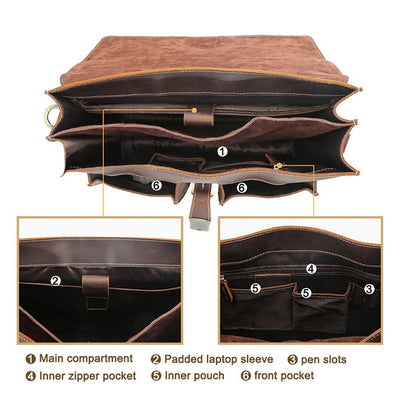 Sac à Bandoulière en Cuir Marron | COLMAR