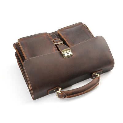 Sac à Bandoulière en Cuir Marron | COLMAR
