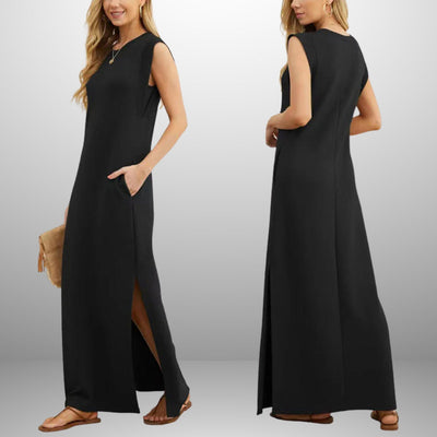 EMMA | Robe Longue Fluide Anti-Rides