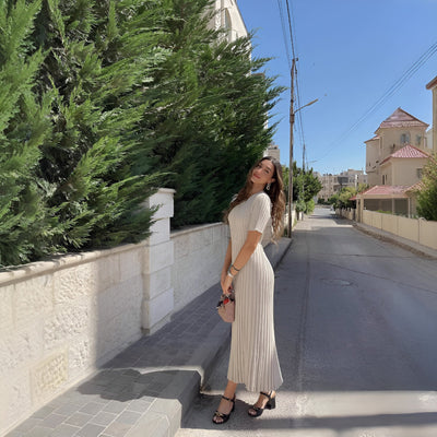 Edithe™ - Robe rayée élégante