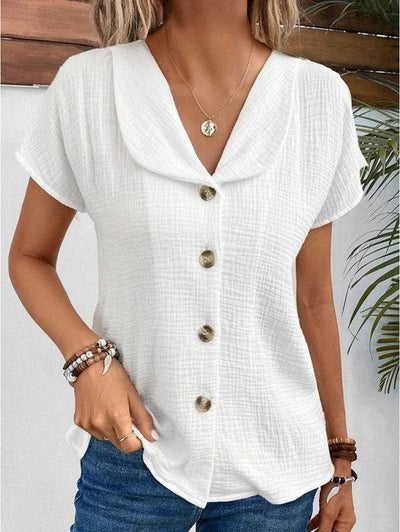 Anthousa™ | Blouse avec Col et Boutons