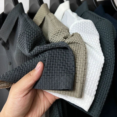 Nouvelle Polo Tee Shirt à Manches Courtes pour Hommes été - T-shirt en Soie Glacée Respirante Mode Affaires Vêtements de Marque pour Hommes