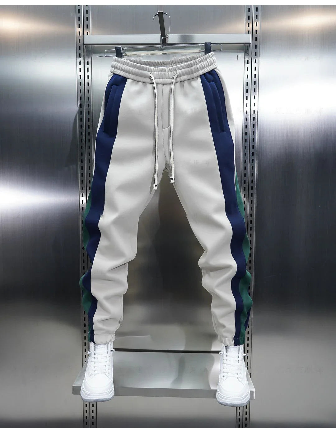 Laurent™ | Pantalon Chic à Rayures Contrastées