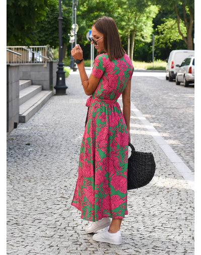 Suzanne - Élégante robe à décolleté en V