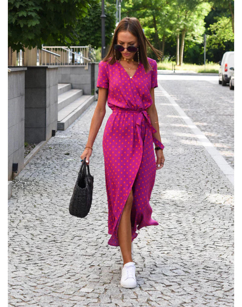 Suzanne - Élégante robe à décolleté en V