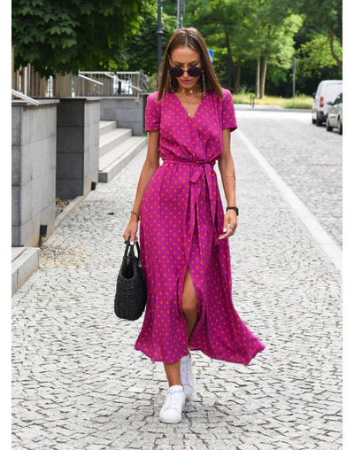 Suzanne - Élégante robe à décolleté en V