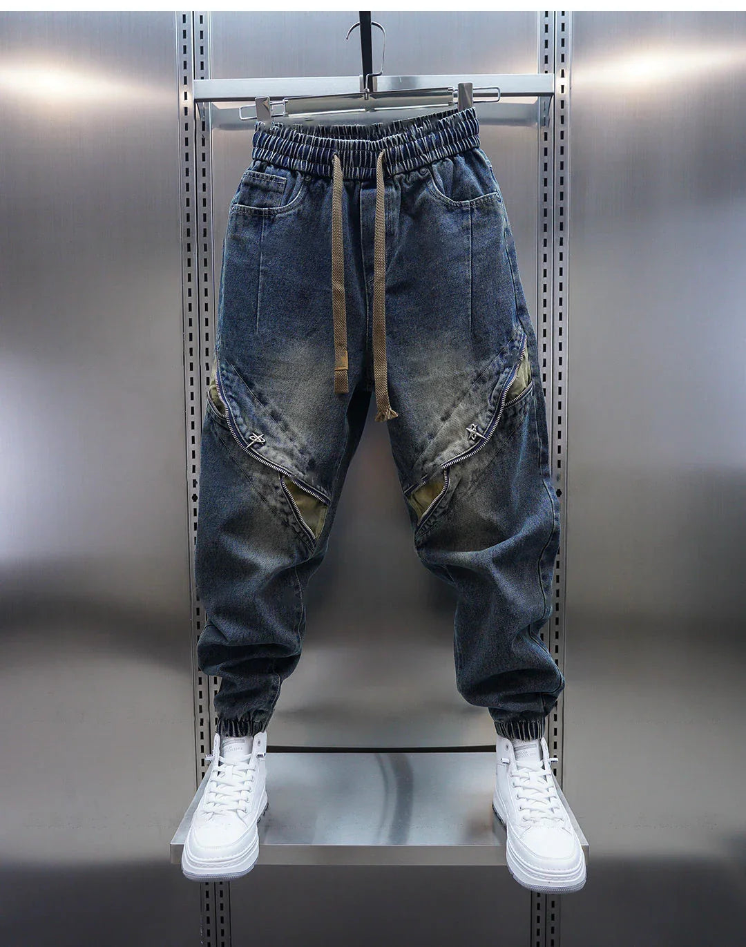Laurent™ | Pantalon Denim Baggy avec Ceinture