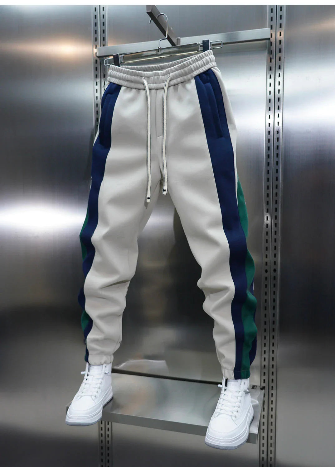 Laurent™ | Pantalon Chic à Rayures Contrastées