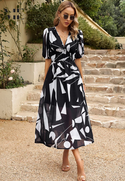 Danielle | Robe de luxe mi-longue intemporelle (Presque épuisée)