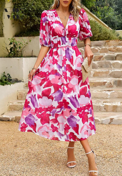 Danielle | Robe de luxe mi-longue intemporelle (Presque épuisée)