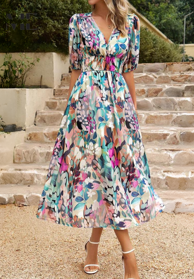 Danielle | Robe de luxe mi-longue intemporelle (Presque épuisée)