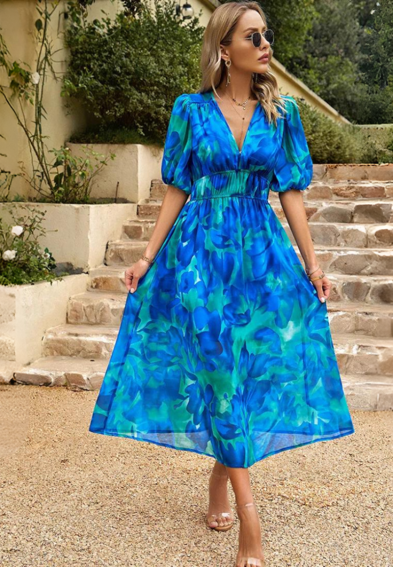 Danielle | Robe de luxe mi-longue intemporelle (Presque épuisée)