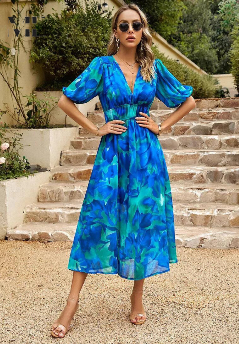 Danielle | Robe de luxe mi-longue intemporelle (Presque épuisée)